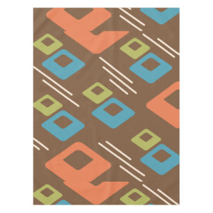 Midcentury Diamonds Art Multicolored Dark Tischdecke