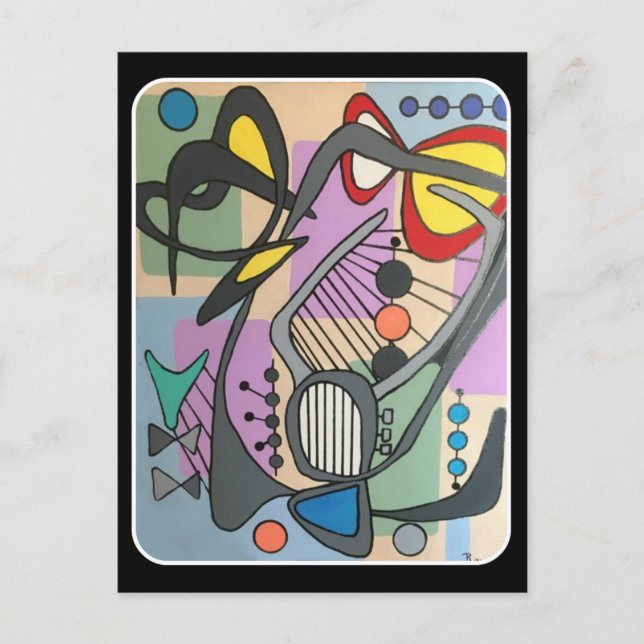 'MidCentury Mod Spider Song' Gemälde auf einem Postkarte (Vorderseite)