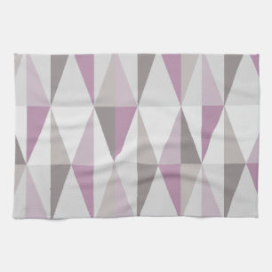 MidCentury Modern Dreiecke Mauve Geschirrtuch