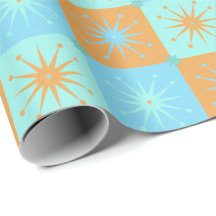 Midcentury Modern Sternenexplosion Geschenkpapier