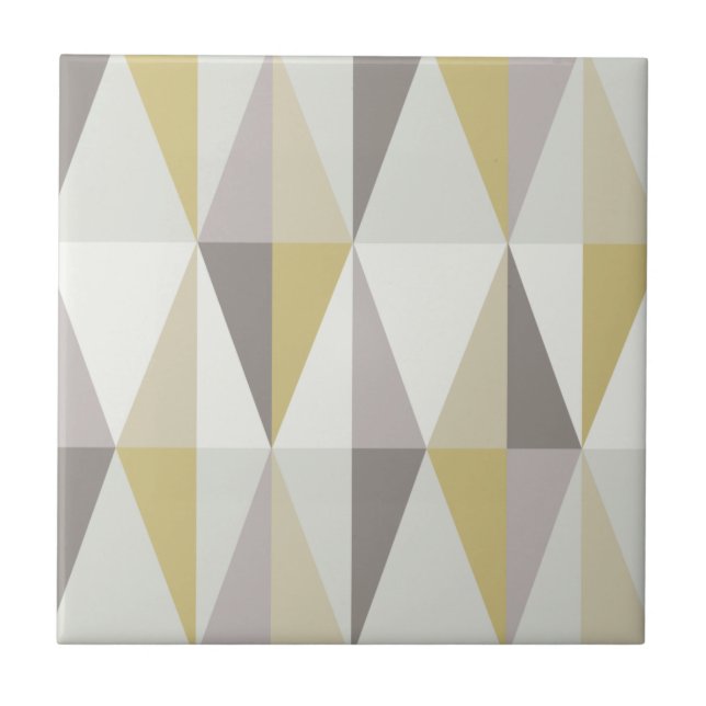 MidCentury Modern Triangles Gold Fliese (Vorderseite)