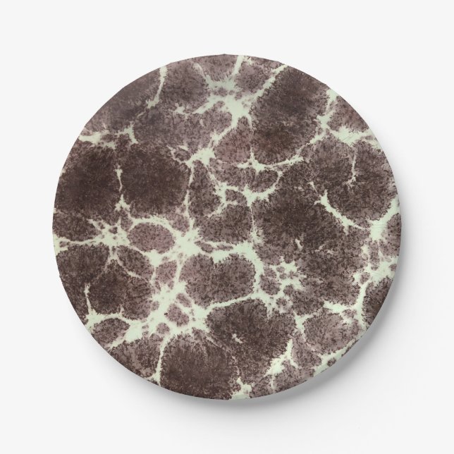 MidCentury Modernes elegantes Muster Tortoise Rock Pappteller (Vorderseite)