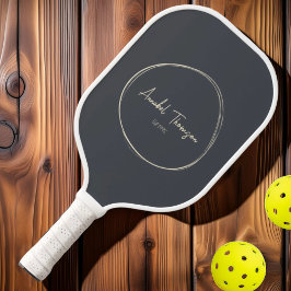MidCentury Modernes Mediterranes Grau | Name des S Pickleball Schläger