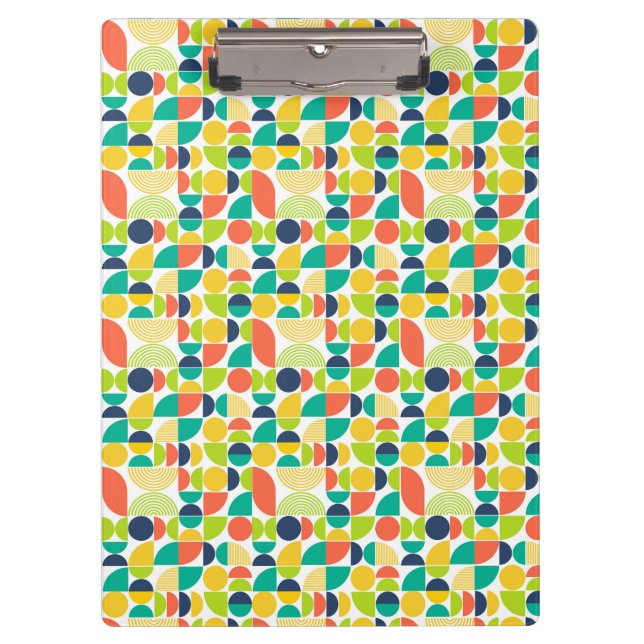 MidCentury Modernes Vintages Retro Abstrakte Kunst Klemmbrett (Vorderseite)