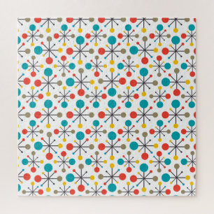 MidCentury Modernes Vintages Retro Abstrakte Kunst Puzzle