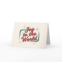 Midcentury Script Frohe Weihnachten auf der Welt