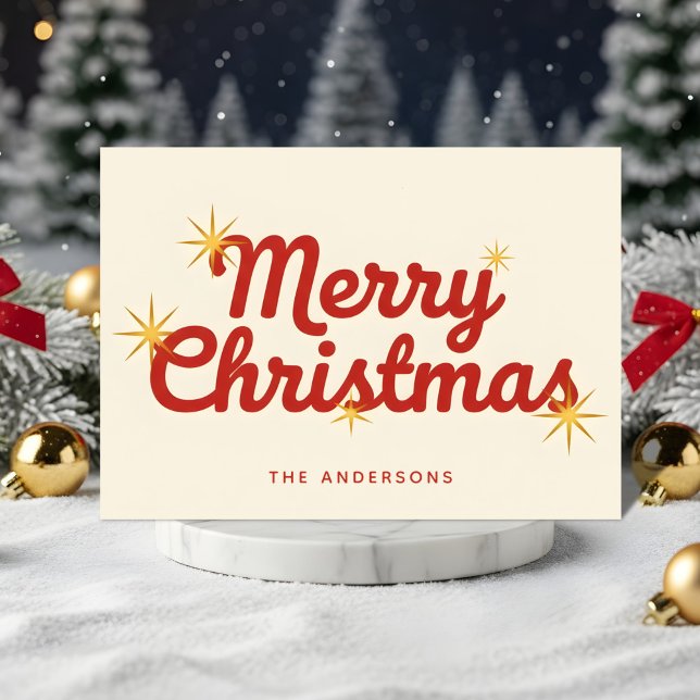 Midcentury-Star-Script Frohe Weihnachten (Von Creator hochgeladen)