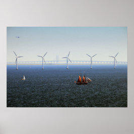 Middelgrunden Wind Farm, Oresund, Dänemark Poster