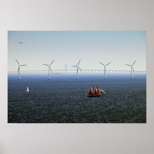 Middelgrunden Wind Farm, Oresund, Dänemark Poster (Vorne)