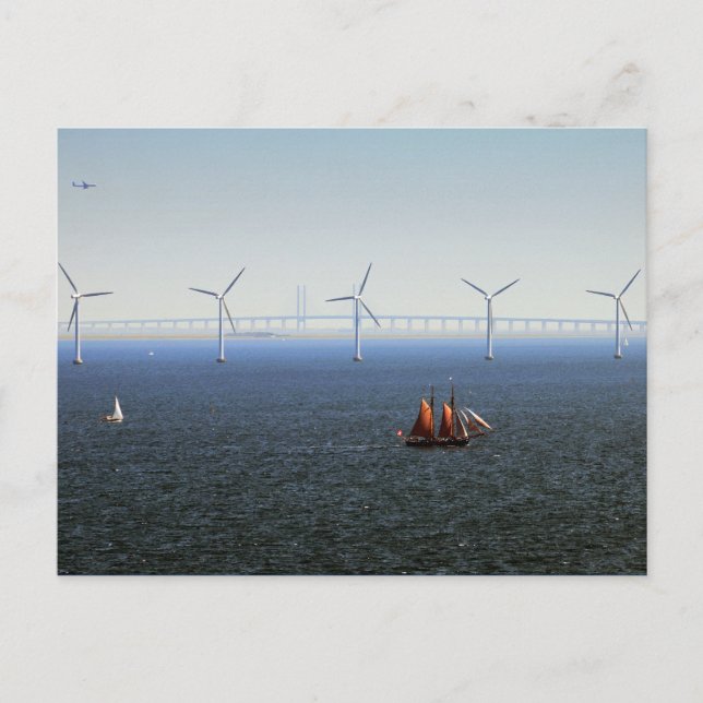 Middelgrunden Wind Farm, Oresund, Dänemark Postkarte (Vorderseite)