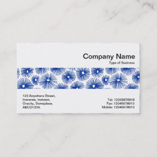 Middle Band - 101115 - Navy Blue on White Visitenkarte