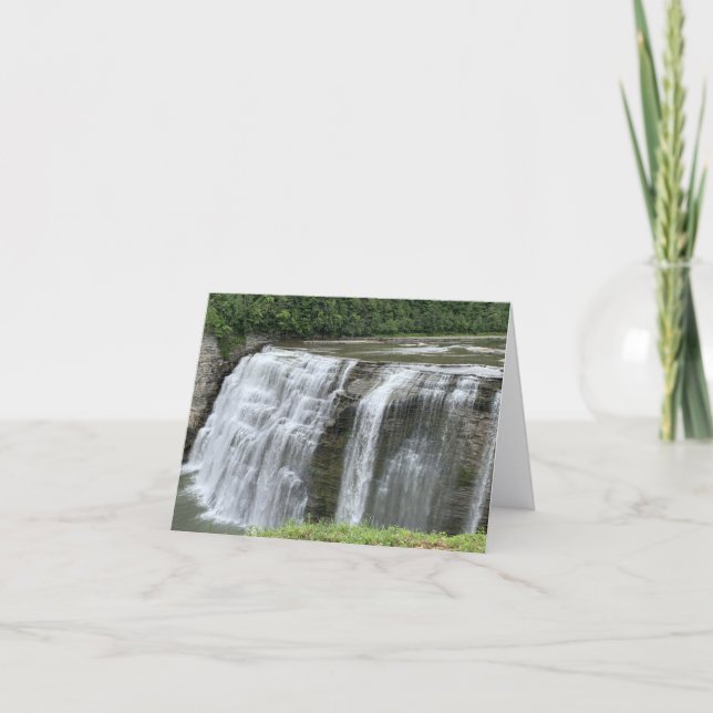 Middle Falls (Ska-ga-dee)-Karte Dankeskarte (Vorderseite)