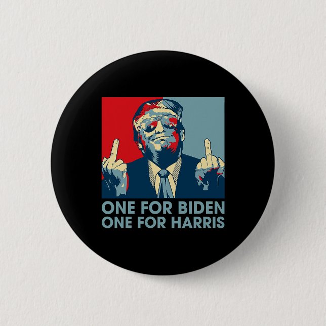 Middle Finger Biden Harris Republikaner American F Button (Vorderseite)