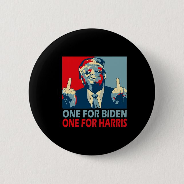 Middle Finger Biden Harris Republikaner American F Button (Vorderseite)