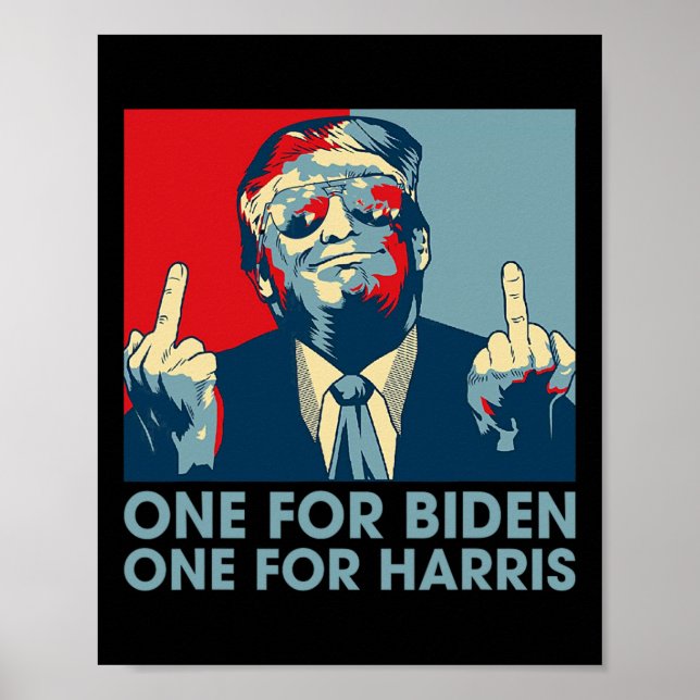 Middle Finger Biden Harris Republikaner American F Poster (Vorne)