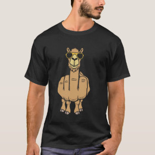 Middle Finger Camel Funny Offensive Rude Camels un T-Shirt