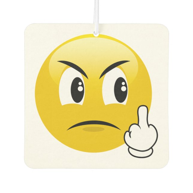 Middle Finger Emoji Autolufterfrischer (Vorderseite)