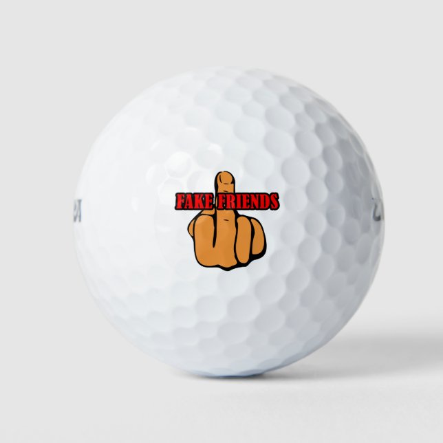 Middle Finger Fake Friends Golfball (Vorderseite)