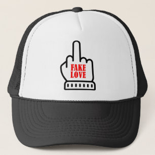 Middle Finger Fake Liebe Truckerkappe