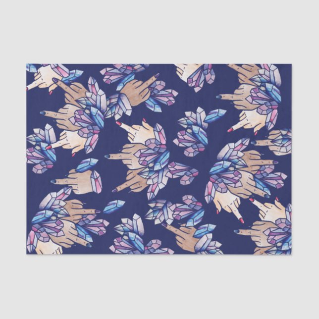 Middle Finger Feminist Hexe Seidenpapier (Vorderseite)