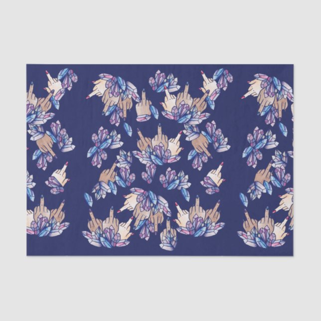 Middle Finger Feminist Hexe Seidenpapier (Vorderseite)