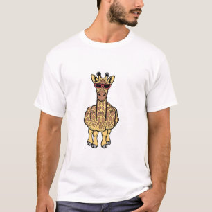 Middle Finger Giraffe Funny Offensive Rude Safari T-Shirt