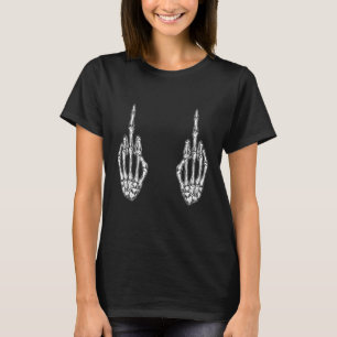 Middle Finger, Knochen Finger, Skelett FU Finger R T-Shirt