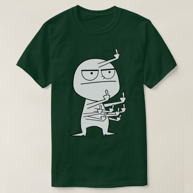 Middle Finger Maniac Tapestry T-Shirt (Design vorne)