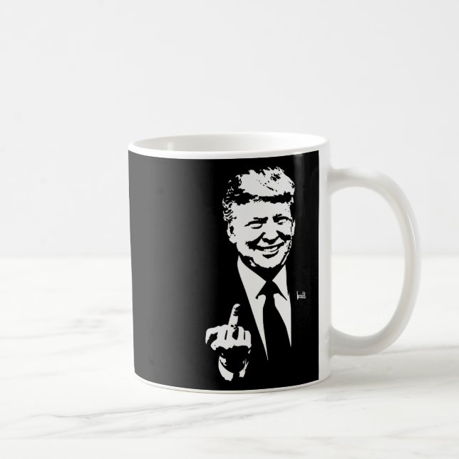 Middle Finger Trump 2024 Wahl Amerikaner Kaffeetasse (Rechts)