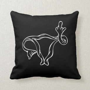 Middle Finger Uterus Pro-choice Kissen
