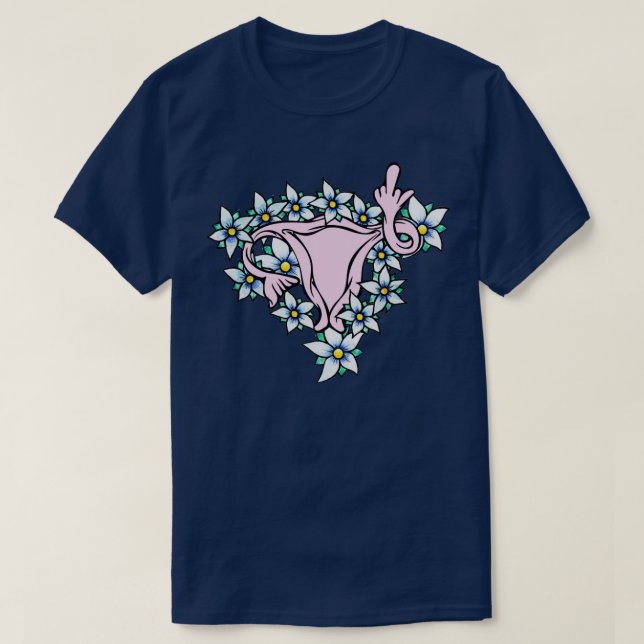 Middle Finger Uterus Prochoice1 T-Shirt (Design vorne)