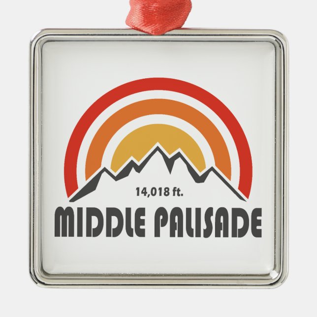 Middle Palisade California Ornament Aus Metall (Vorne)
