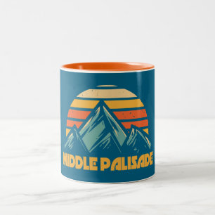 Middle Palisade California Retro Türkis Zweifarbige Tasse