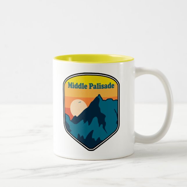 Middle Palisade California Sunrise Zweifarbige Tasse (Rechts)