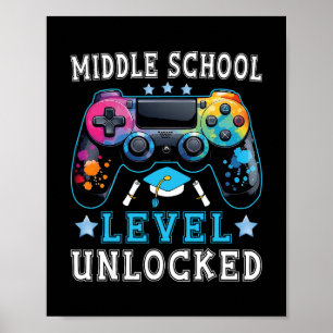 Middle School Level freigeschalteter Gamer erster Poster