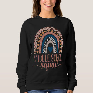 Middle School Squad Team Teacher Girls Boys Back T Sweatshirt