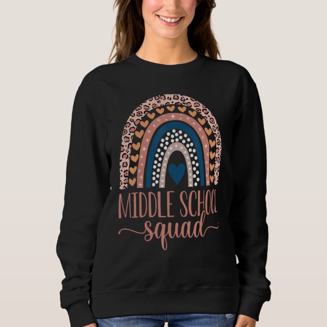 Middle School Squad Team Teacher Girls Boys Back T Sweatshirt (Vorderseite)