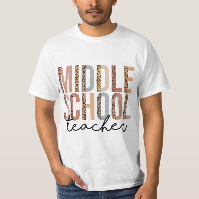 Middle School Teacher 100 Days of School - Back To T-Shirt (Vorderseite)