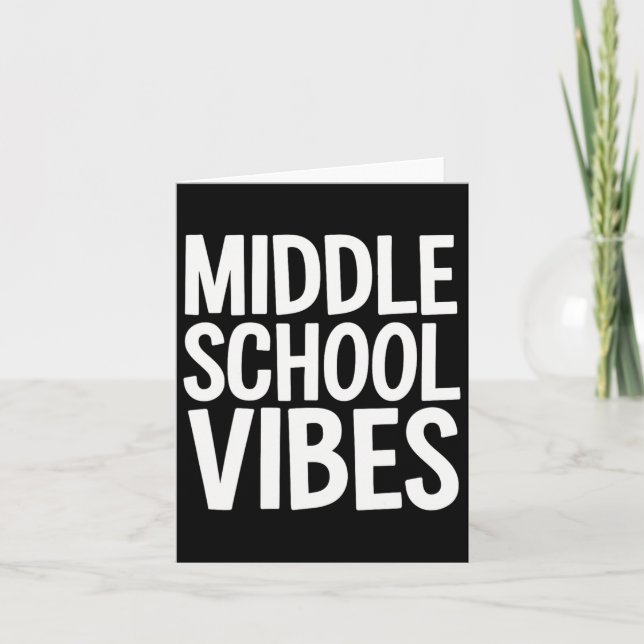 Middle School Vibes Karte (Vorderseite)