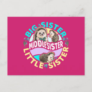 Middle Sister ist eine große und kleine Schwester Postkarte