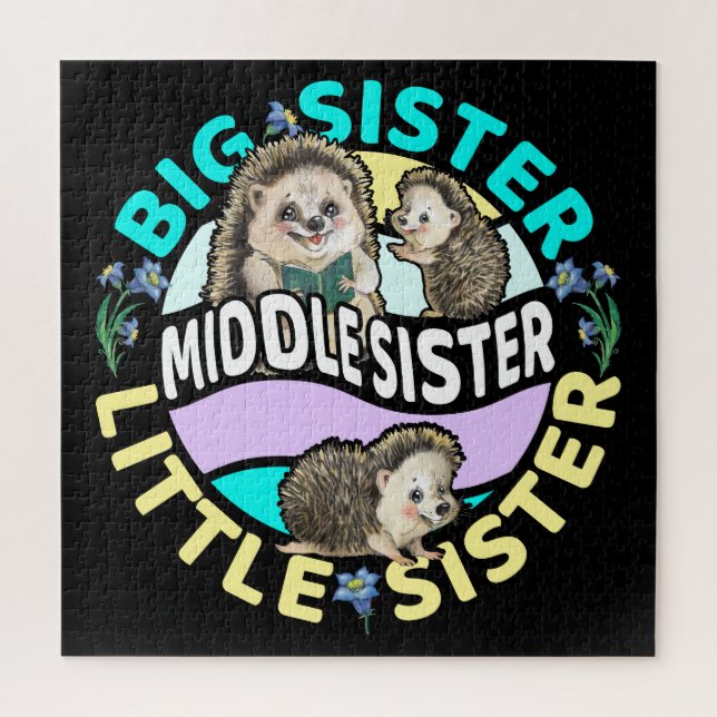 Middle Sister ist eine große und kleine Schwester Puzzle (Vertikal)