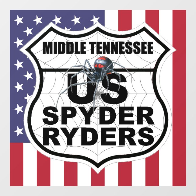 Middle Tennessee Chapter - Aufkleber Flagge & Logo (Blatt)