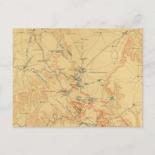 Middle Tennessee Kampagne Postkarte (Vorderseite)