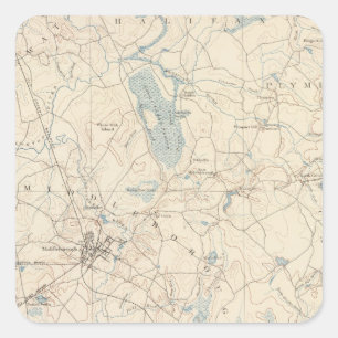 Middleborough, Massachusetts Quadratischer Aufkleber