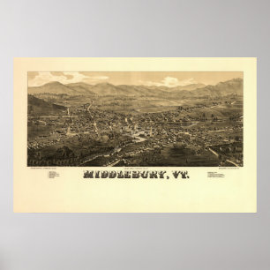 Middlebury VT 1886 Poster