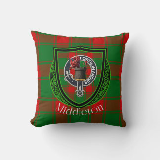 Middleton-Schottischer-Clan-Tartan & Wappen Kissen
