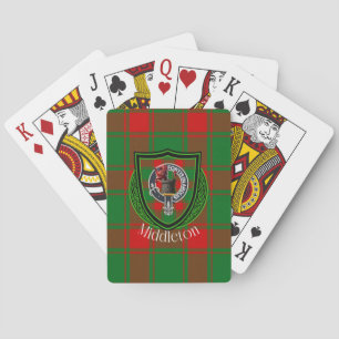 Middleton-Schottischer-Clan-Tartan & -Wappen Spielkarten
