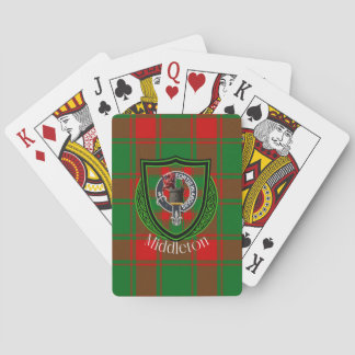 Middleton Scottish Clan Tartan & Crest Spielkarten
