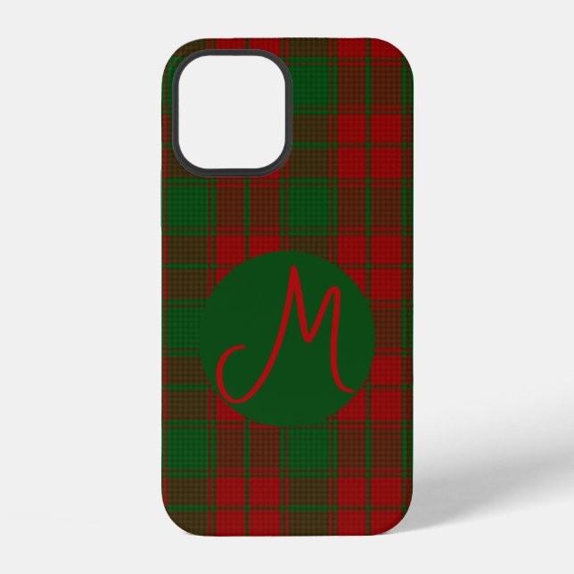 Middleton Tartan Mit Monogramm iPhone Hülle (Rückseite)