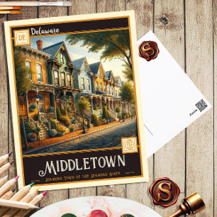 Middletown, Delaware Vintage Postkarte